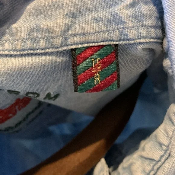 Nordstrom Mens Denim Button Down. Xtra buttons. Size 15R. 100% Cotton.‌‌ - Picture 6 of 11